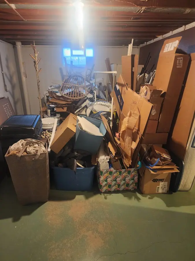 Roll-off dumpster container at job site for Roll Off Dumpster Rental in Elm Creek